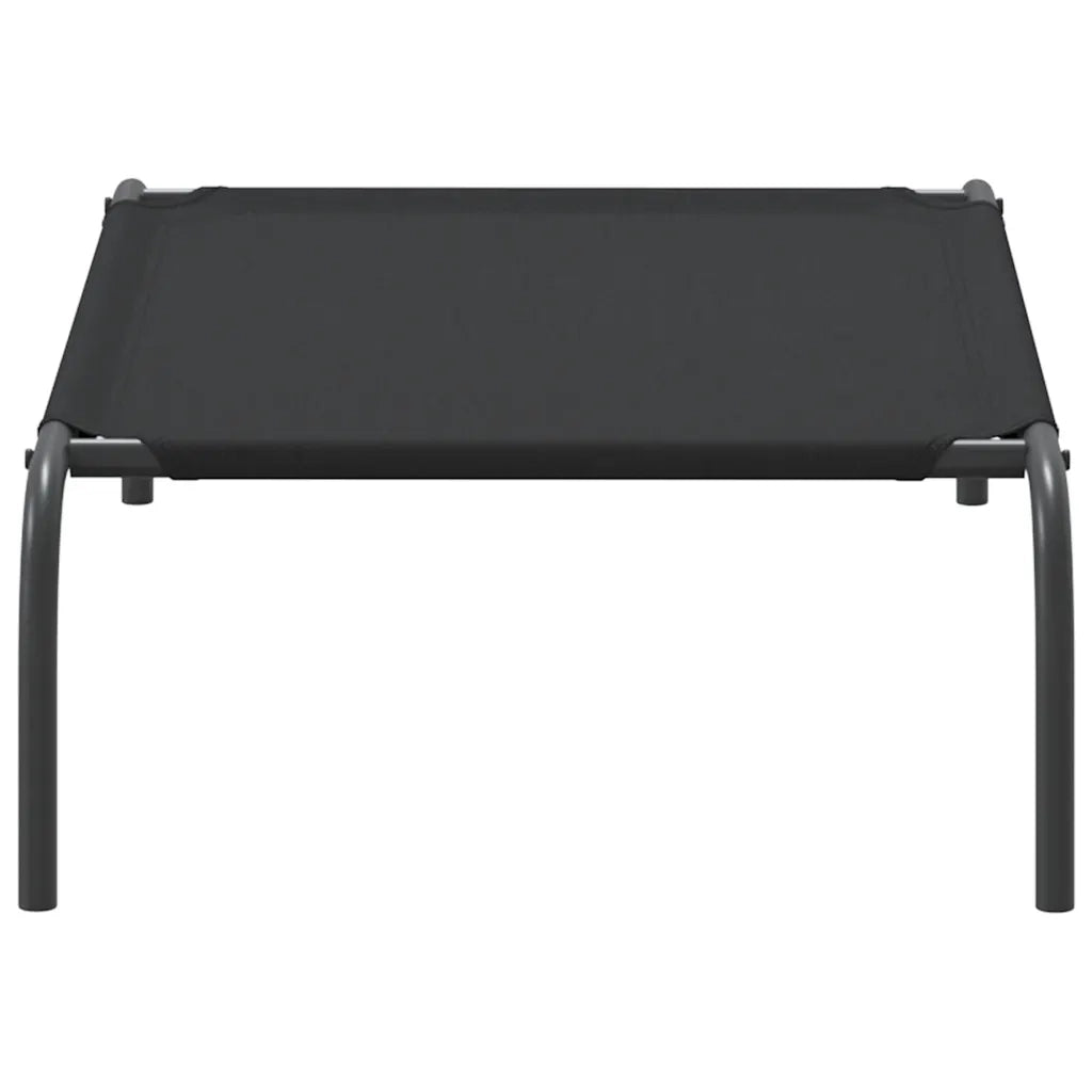 vidaXL Cuccia per Cani Rialzata Nera 90x50x20 cm Tela Oxford e Acciaio