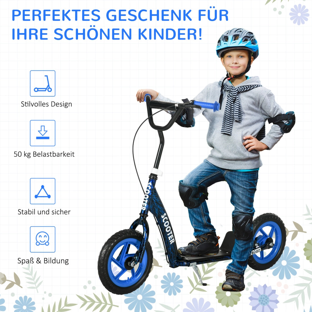 Monopattino Bambini Regolabile ¨C Zephmum ¨C Blu Acciaio 2 Ruote