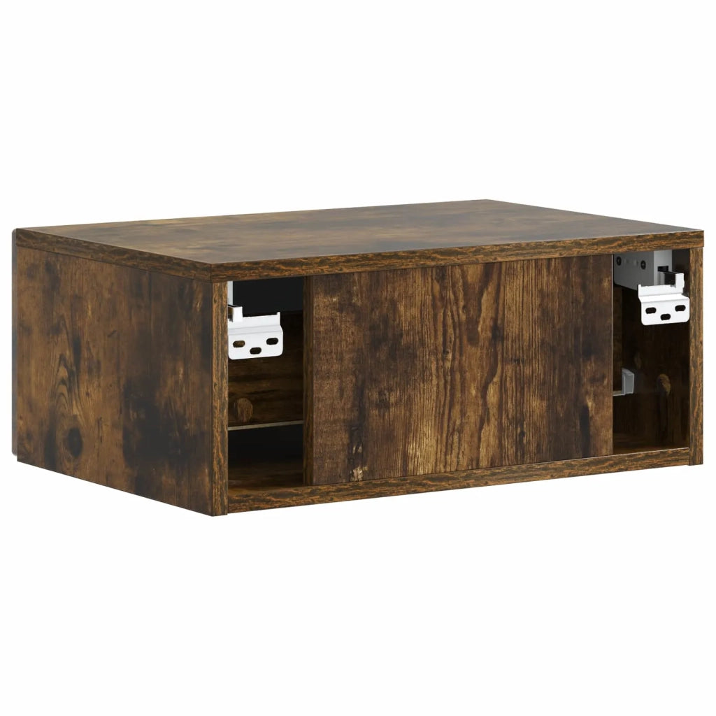 Mobiletto da notte a muro 2 pcs Rovere Fumo 49 x 34,5 x 20 cm 898626