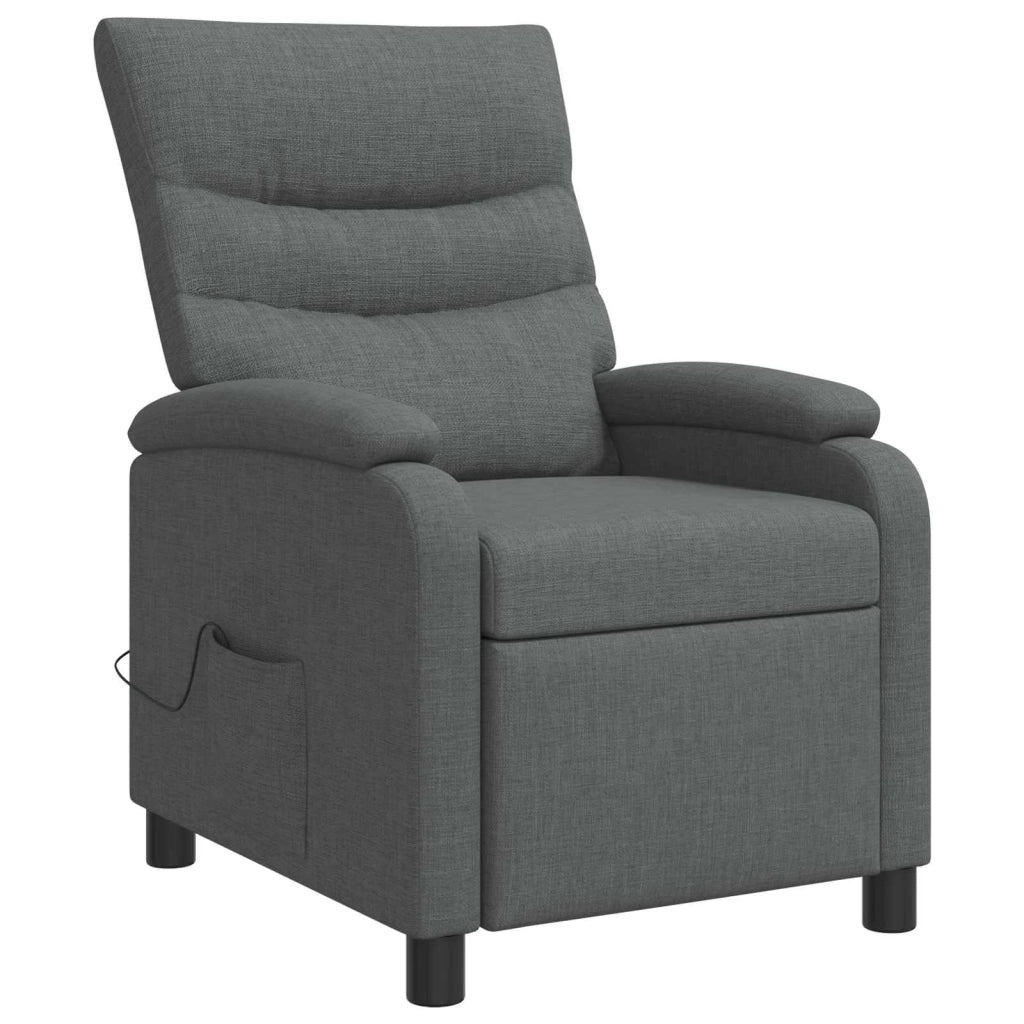 Divano Sedia-Poltrona Massaggiante Grigio Scuro Tessuto 238877