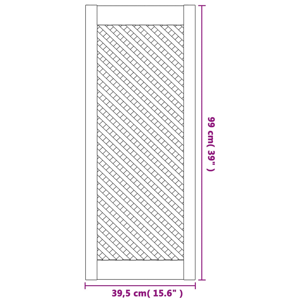 Ante con Design a Reticolo 2 pz 39,5x99 cm in Legno di Pino CFW9724158