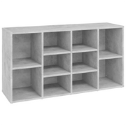 Scarpiera | Mobile per scarpe con Panchina Grigio Cemento 103x30x55cm Multistrato