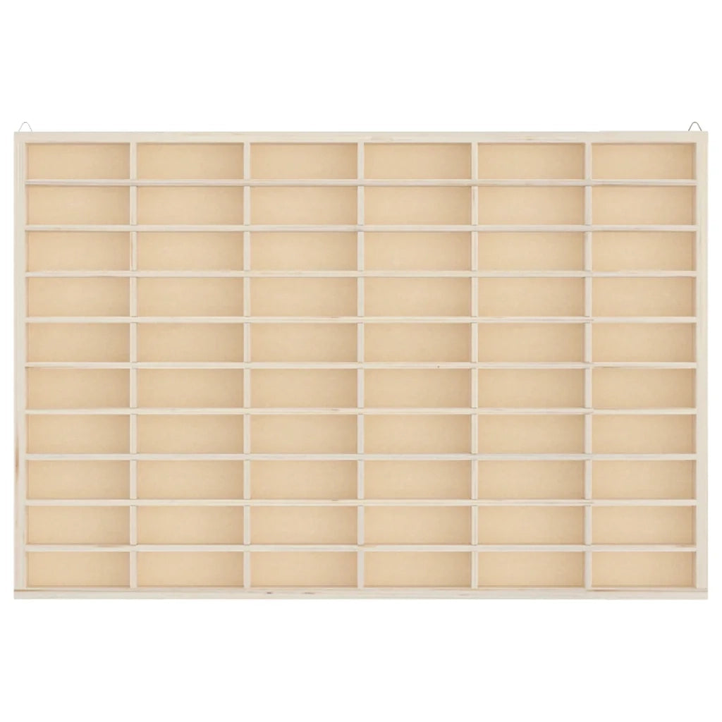 Vetrina da collezione in legno con 60 scomparti 60x4,5x40,5cm 4017378