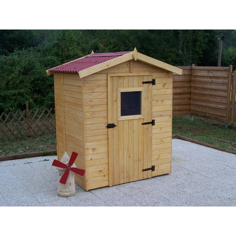 Casetta in legno da giardino con lucernario – 160x120 cm – pannelli 16 mm, tetto bitumato e pavimento – ED1612.01 Foresta