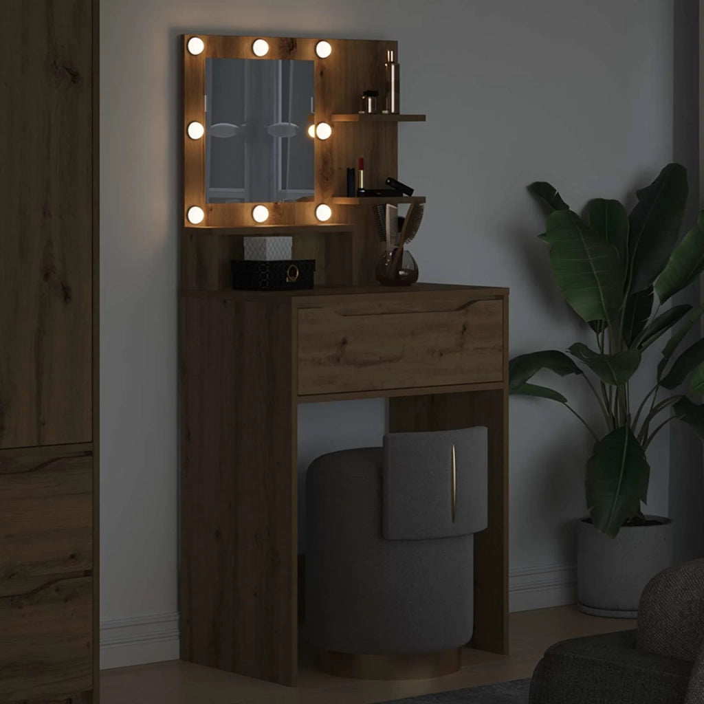 Tavoli da Trucco per Camera da Letto Rovere artigianale 888996