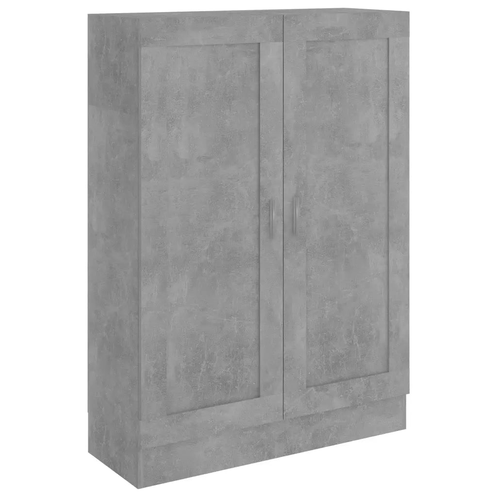 Libreria-Scaffale per Libri-Mobile di Stoccaggio Grigio Cemento 82,5x30,5x115 cm in Legno Multistrato