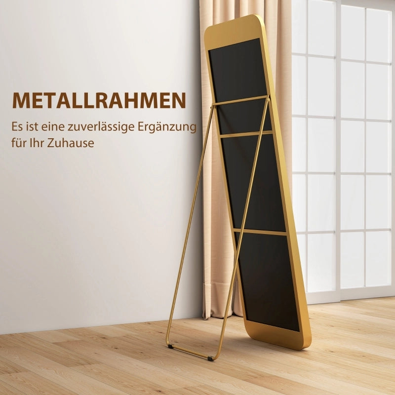 SPECCHIO Intero inclinabile 160x40 cm Oro, da terra o appoggiato