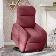 Poltrona Alzapersona Reclinabile Elettrica Rosso Vino Tessuto 3302995