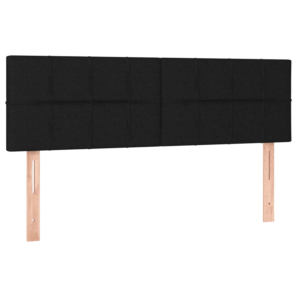 Letto a Molle con Materasso e LED Nero 140x200 cm in Tessuto 3133159