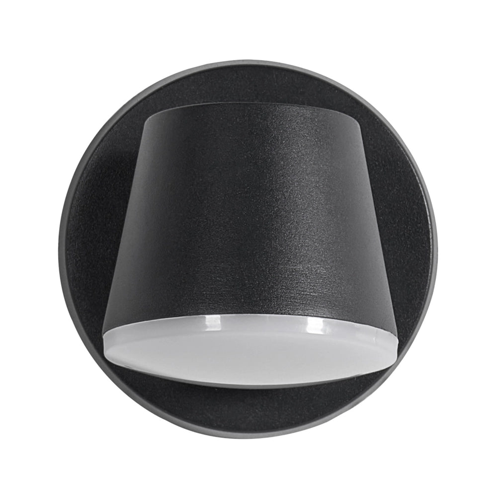Set di 2 lampade LED da esterno da parete in metallo e alluminio, design moderno, colore nero