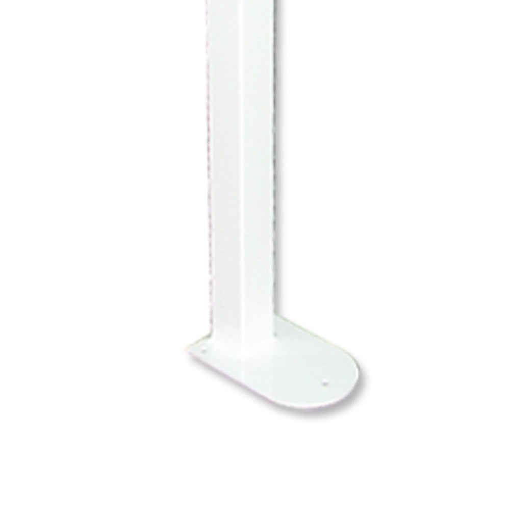 Ribaltbile su colonna con portarotolo, in acciaio inox rivestito in nylon, bianco