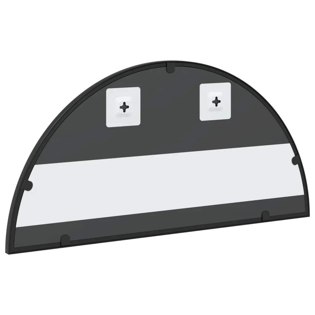 Specchio da Parete-Specchio a Muro-Specchio Decorativo Nero 60x30 cm Arco in Ferro