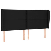 Testiera | Testata ad Orecchio Nera 163x23x118/128 cm in Tessuto