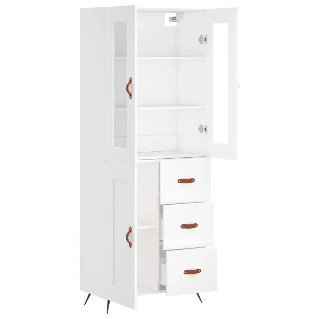 Credenza Bianca 69,5x34x180 cm in Legno Multistrato 3198633