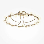 Maytoni Plafoniera moderna Tessara 1 luce LED integrato oro acciaio