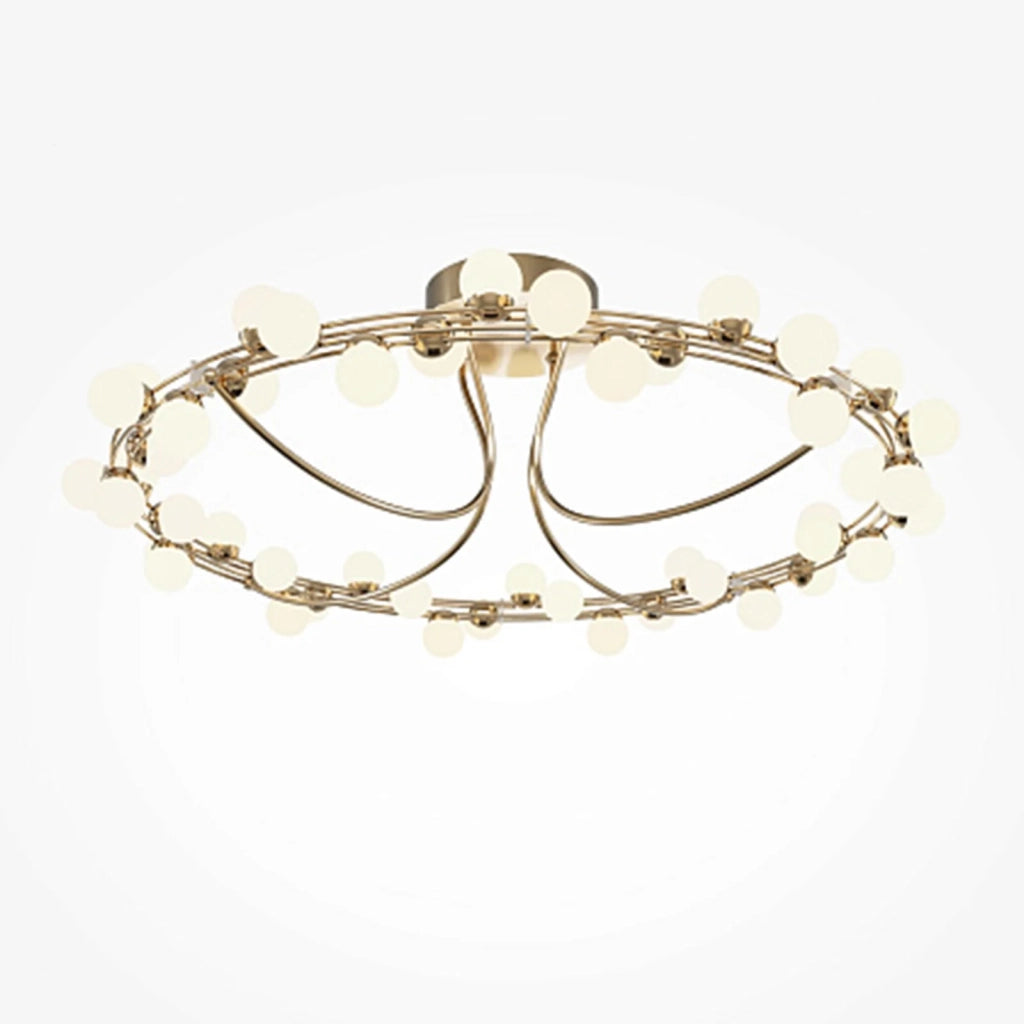 Maytoni Plafoniera moderna Tessara 1 luce LED integrato oro acciaio