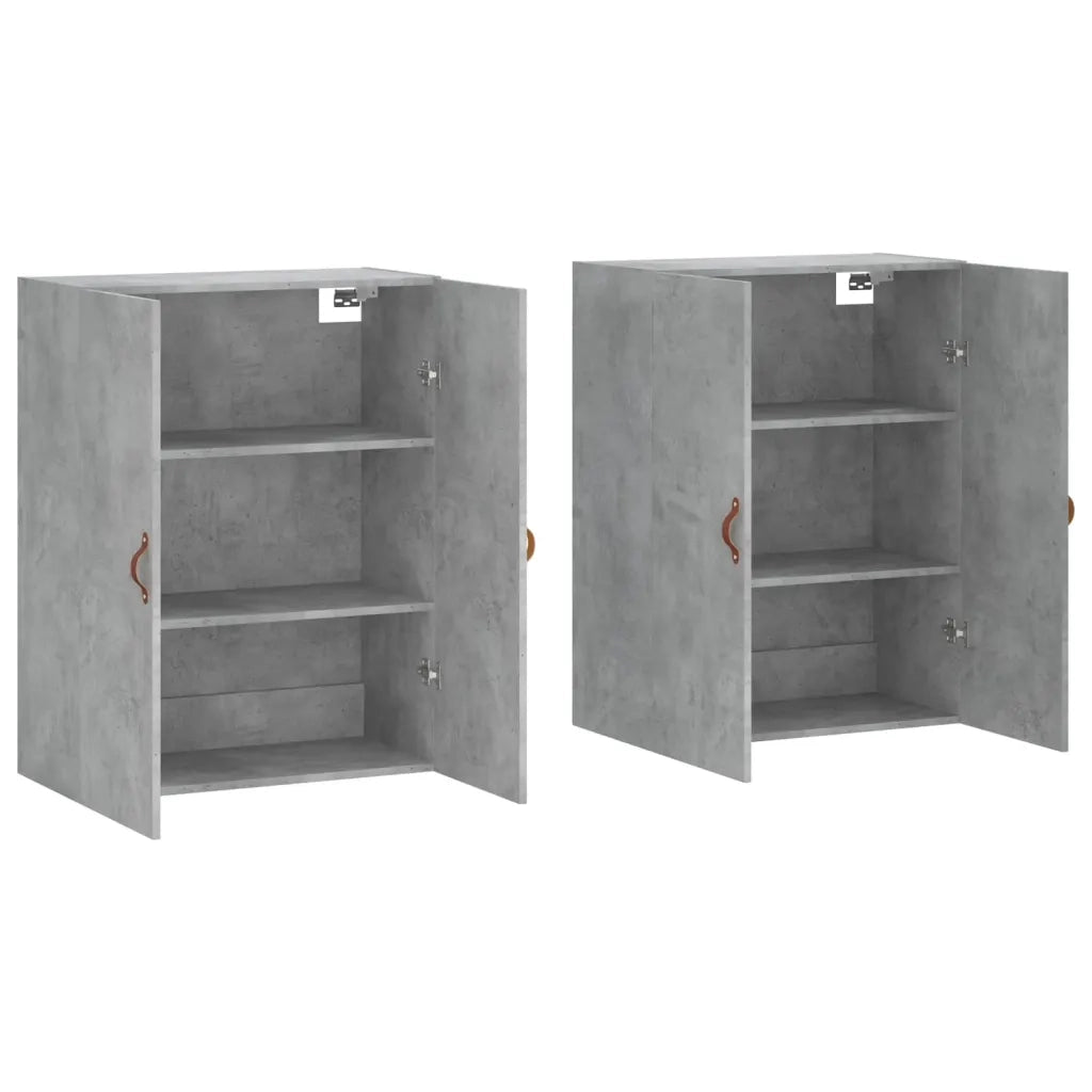 Mobili a Parete 2 pz Grigio Cemento 69,5x34x90 cm 3195599