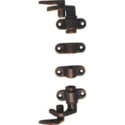 ACCESSORI IN KIT SERRATURA AD ASTE ROTANTIZAMA BRONZATA 2 GANCI+2 CAVALLOTTI+2 PERNI
