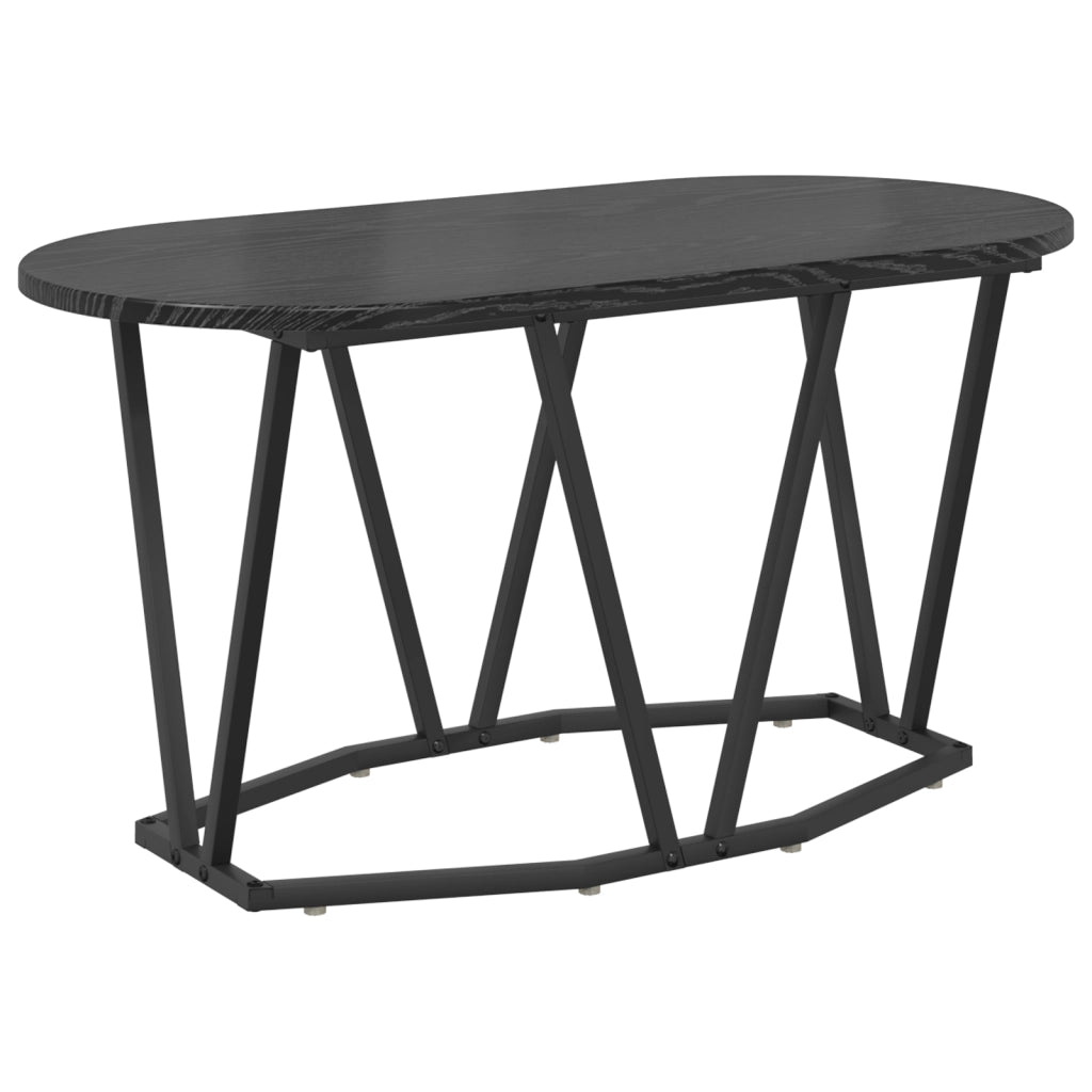 Tavolino da caffÃ¨  Nero Rovere 80x40x40,5 cm in Legno Composito e Metallo