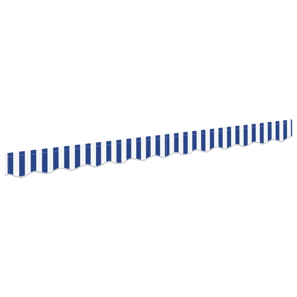 Tendone Valance per telaio da 2,5 m Blu e Bianco 2,3x0,2 m