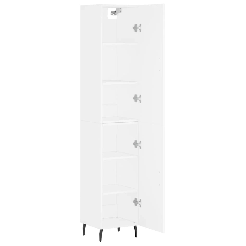 Buffet credenza cassettiera armadio mobile contenitore organizer cucina soggiorno salotto alto 34,5 x 34 x 180 cm legno ingegnerizzato bianco 02_0032283