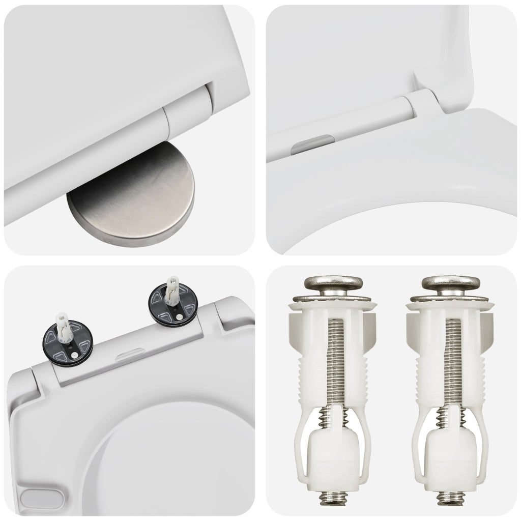 Sedile del Water con Chiusura Morbida Duroplast Bianco