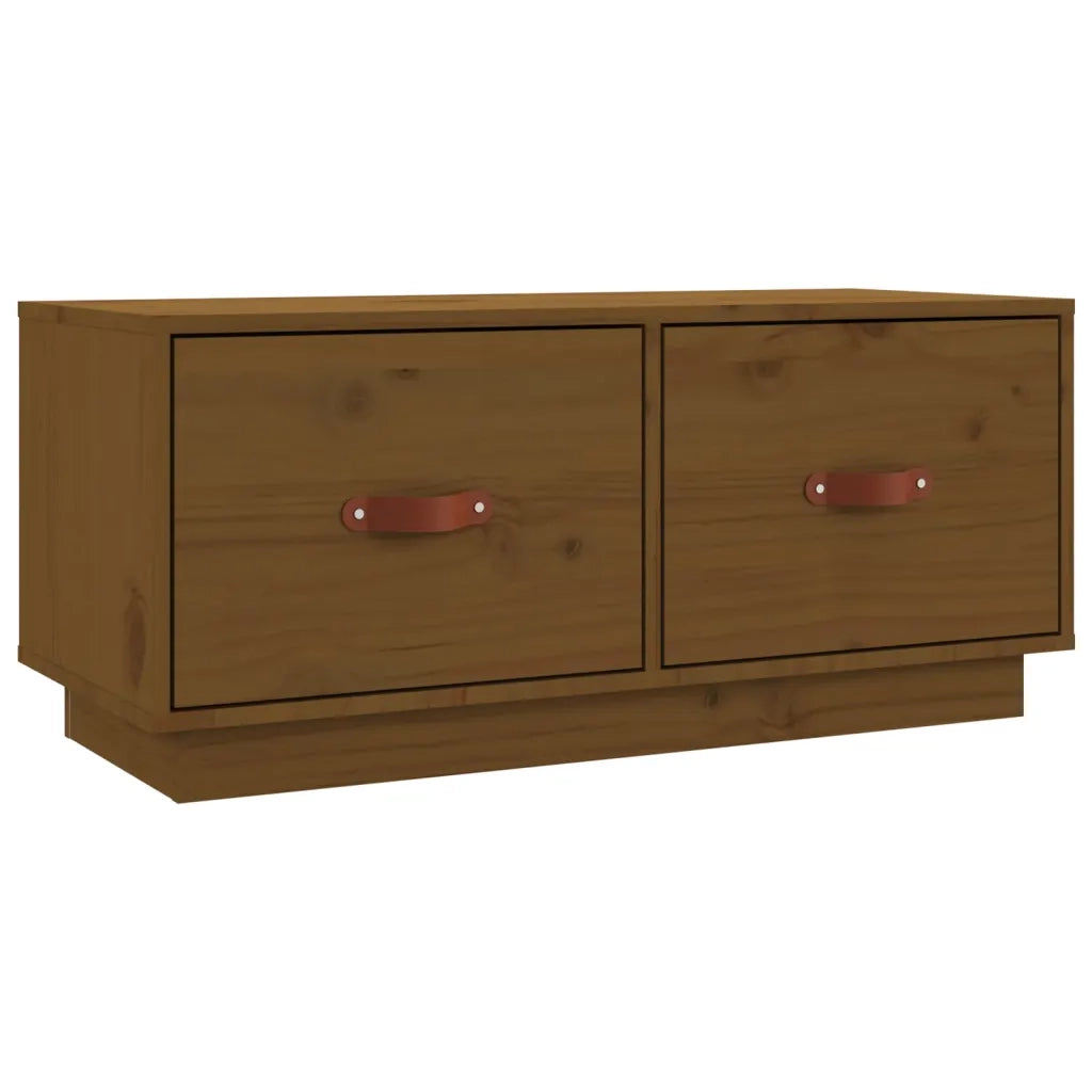 Mobile Porta TV ambra 80x34x35 cm in Legno Massello di Pino 818243