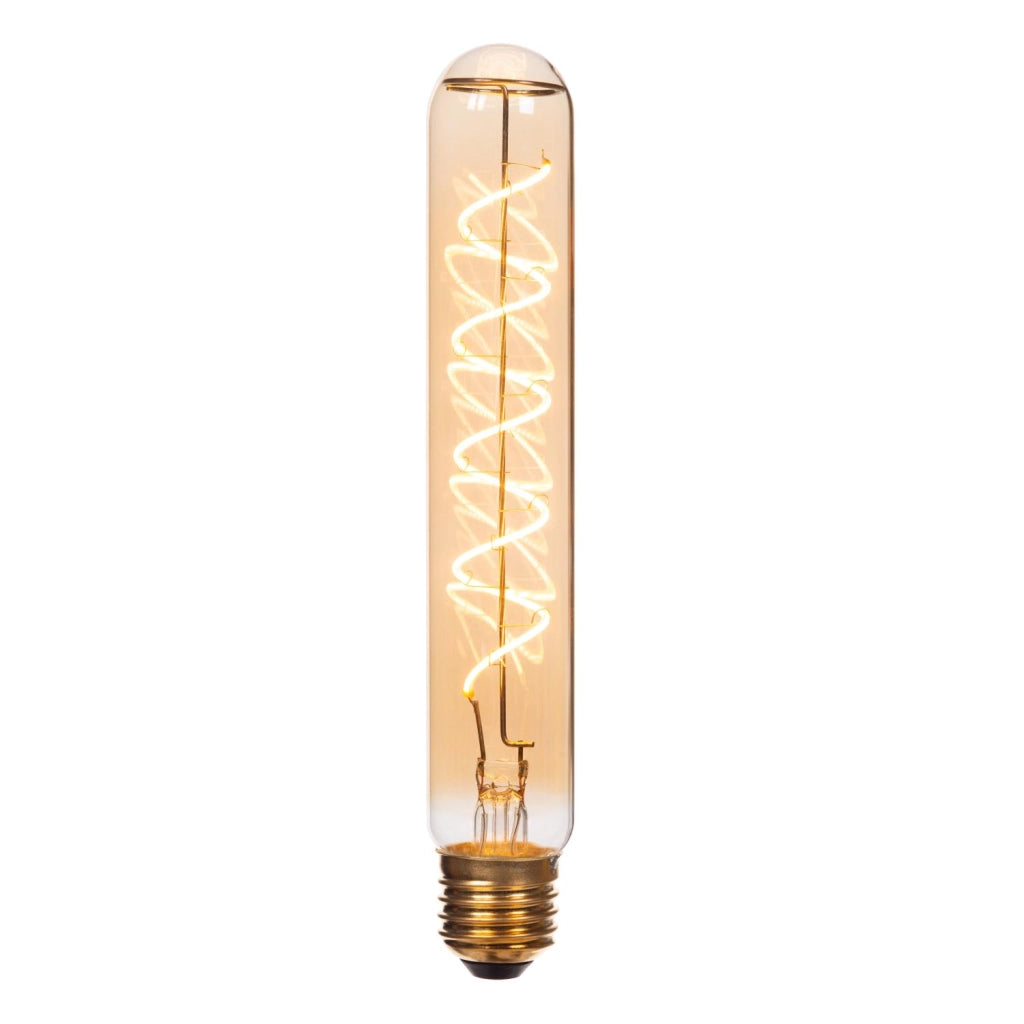 Lampadina LED filamento ambra tubo E27 4,9W Lucide