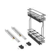 Portaposate Optima Vertex/Concept, profondità 500 mm, spessore 16 mm, modulo 900 mm, Tecnoplastica, Grigio antracite