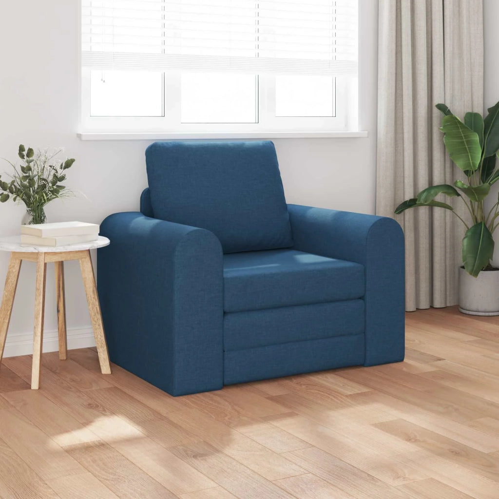 Divano letto | Sof¨¤ letto | Letto singolo Blu 98 x 71 x 83 cm Tessuto