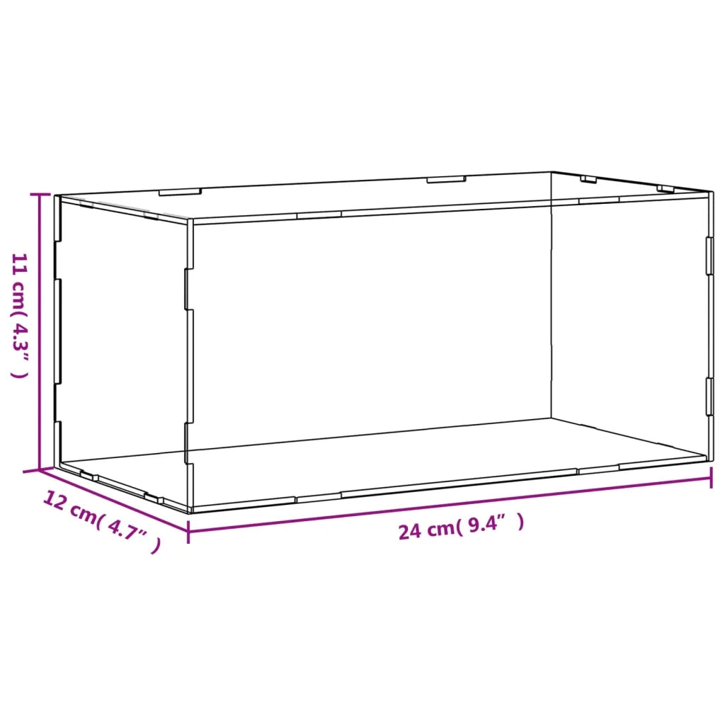 Scatola espositiva trasparente 24x12x11 cm in acrilico CFW6970203