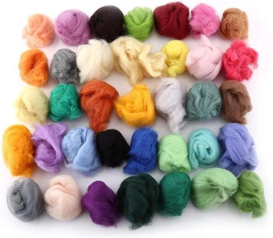 Filati a 36 colori in lana a maglia per bambini - Materiali per l'artigianato - Accessori per iniziare a maglia - Utili per Natale e Capodanno