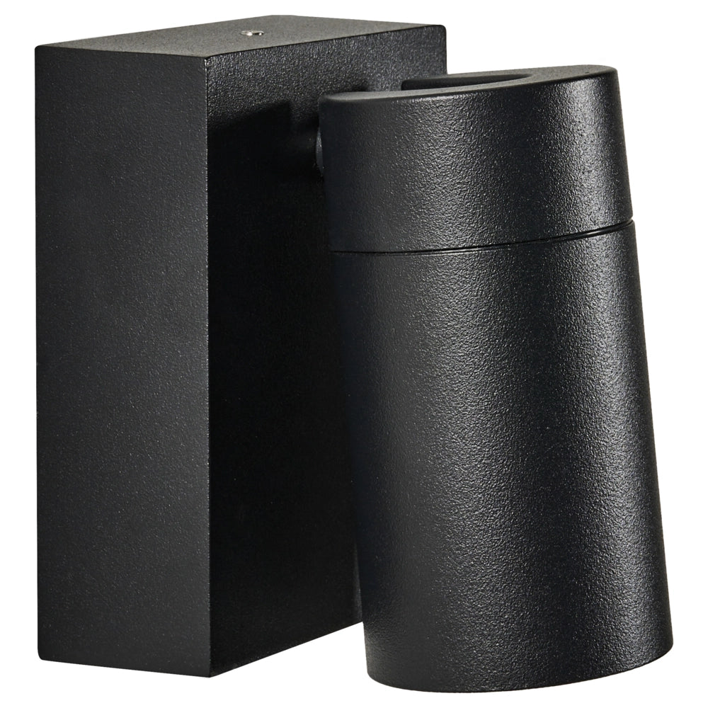 Set di 2 lampade da parete per esterni alluminio nero illuminazione moderna per esterni, alluminio