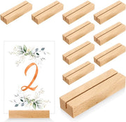 Pacchetto di 10 supporti per biglietti da visita in legno, supporti per biglietti da visita in legno per matrimoni, feste e cene, supporti per biglietti da visita in legno in betulla, supporti per menu in legno per ristoranti