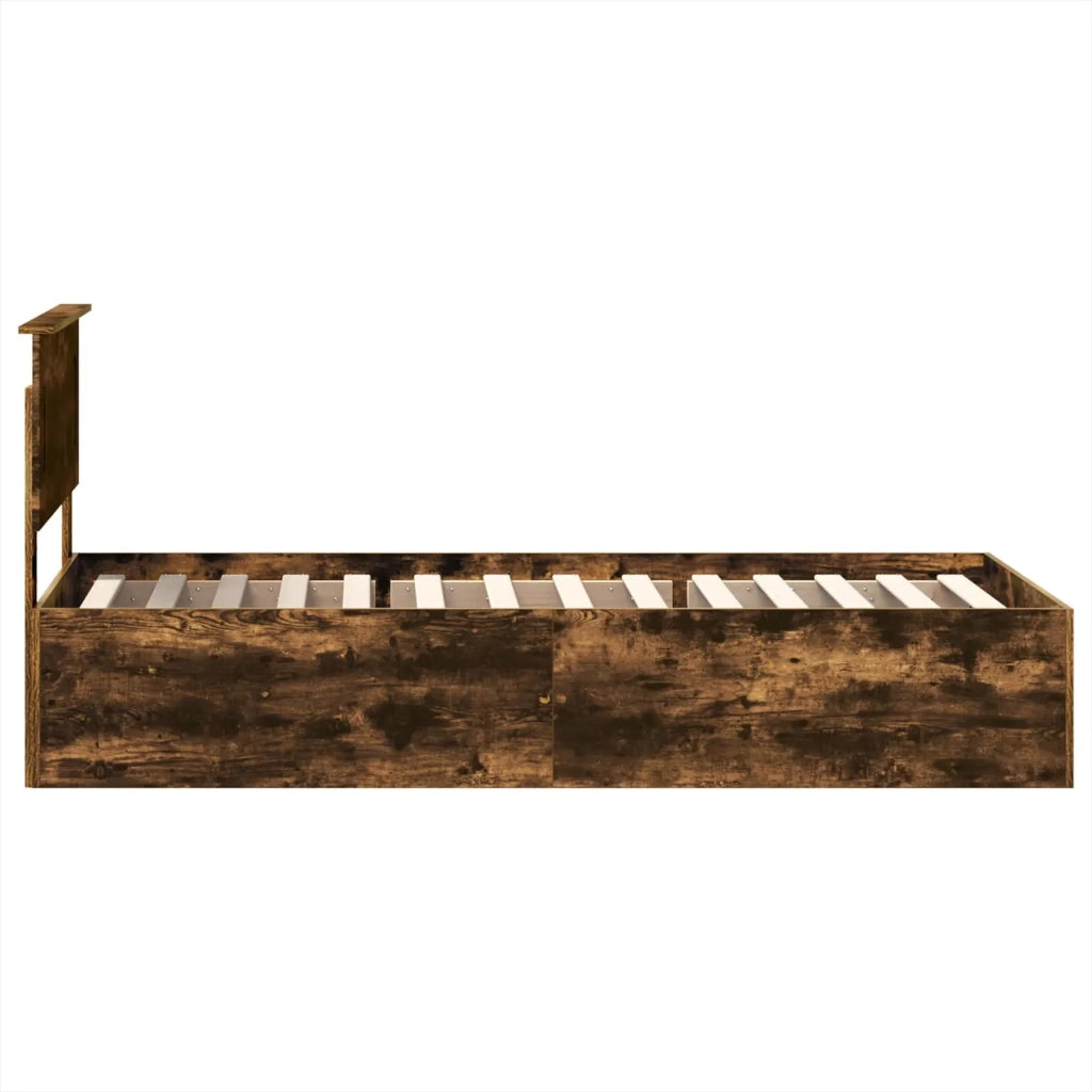 Struttura del letto Rovere fumé 100 x 200 cm Legno multistrato 3408701