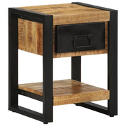 Comodino 35x34x45 cm in Legno Massello Mango Grezzo 4013567