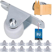Pneumatici per ruote di trasporto 22 mm / 33 mm universali per pavimenti in legno ruote pianto ruote fisse per contenitori ruote fisse (12, 22 mm)