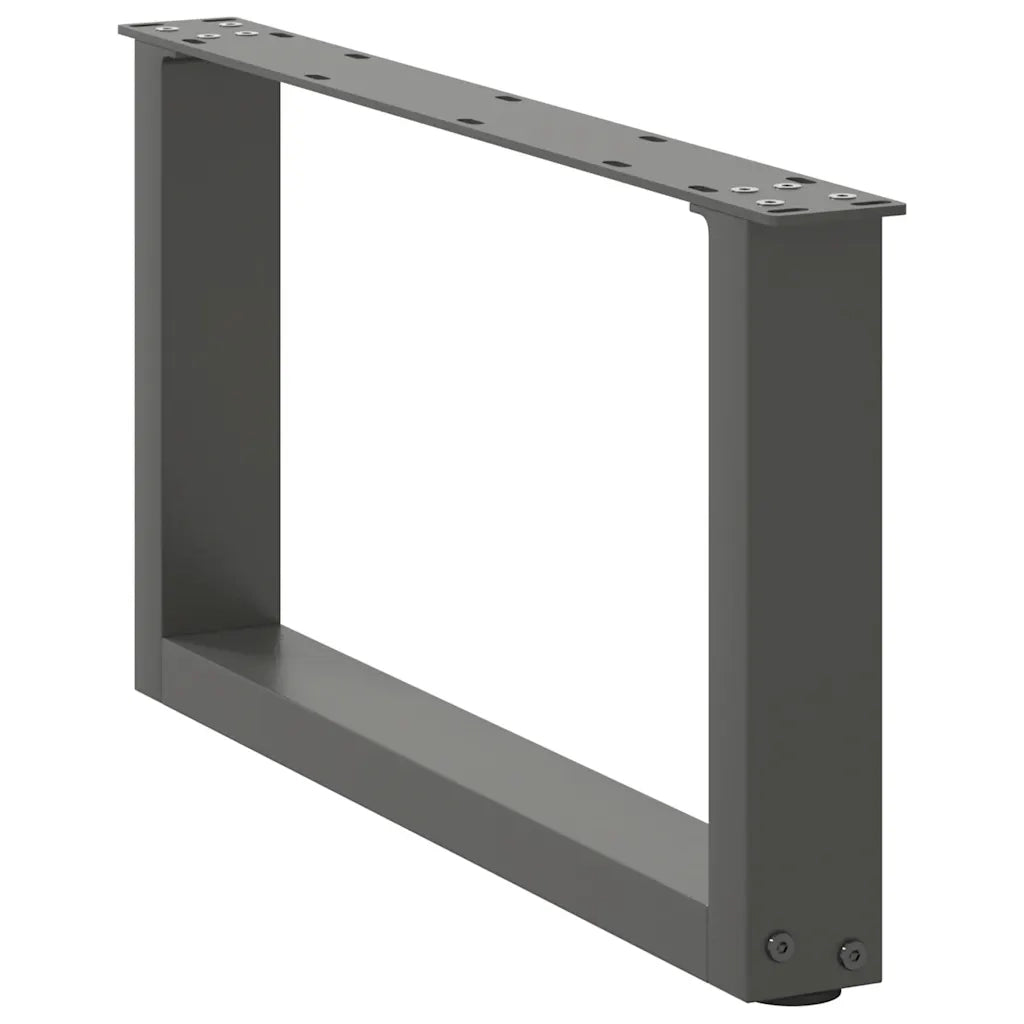 Gambe per Tavolino da Caffè a Forma di U 2 pz Antracite 60x(30-31) cm Acciaio 4013142