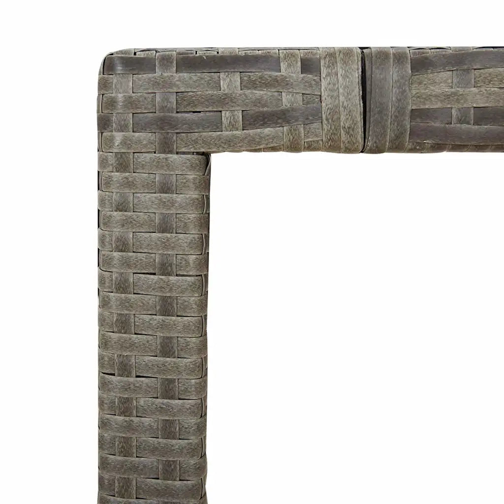 vidaXL Set Bistrò da Giardino 7 pz con Cuscini in Polyrattan Grigio