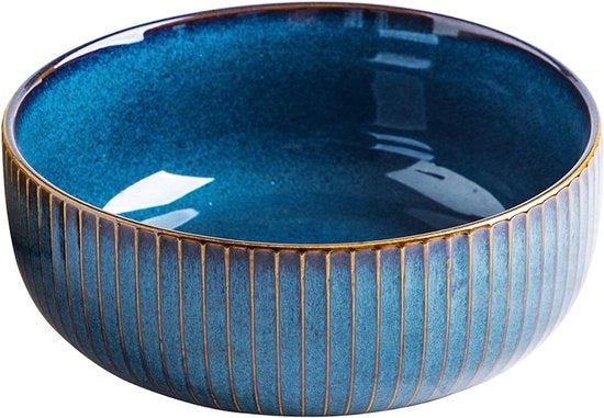 Servizio da frutta in porcellana blu grande 1800ml - manuale - 21cm - 63oz