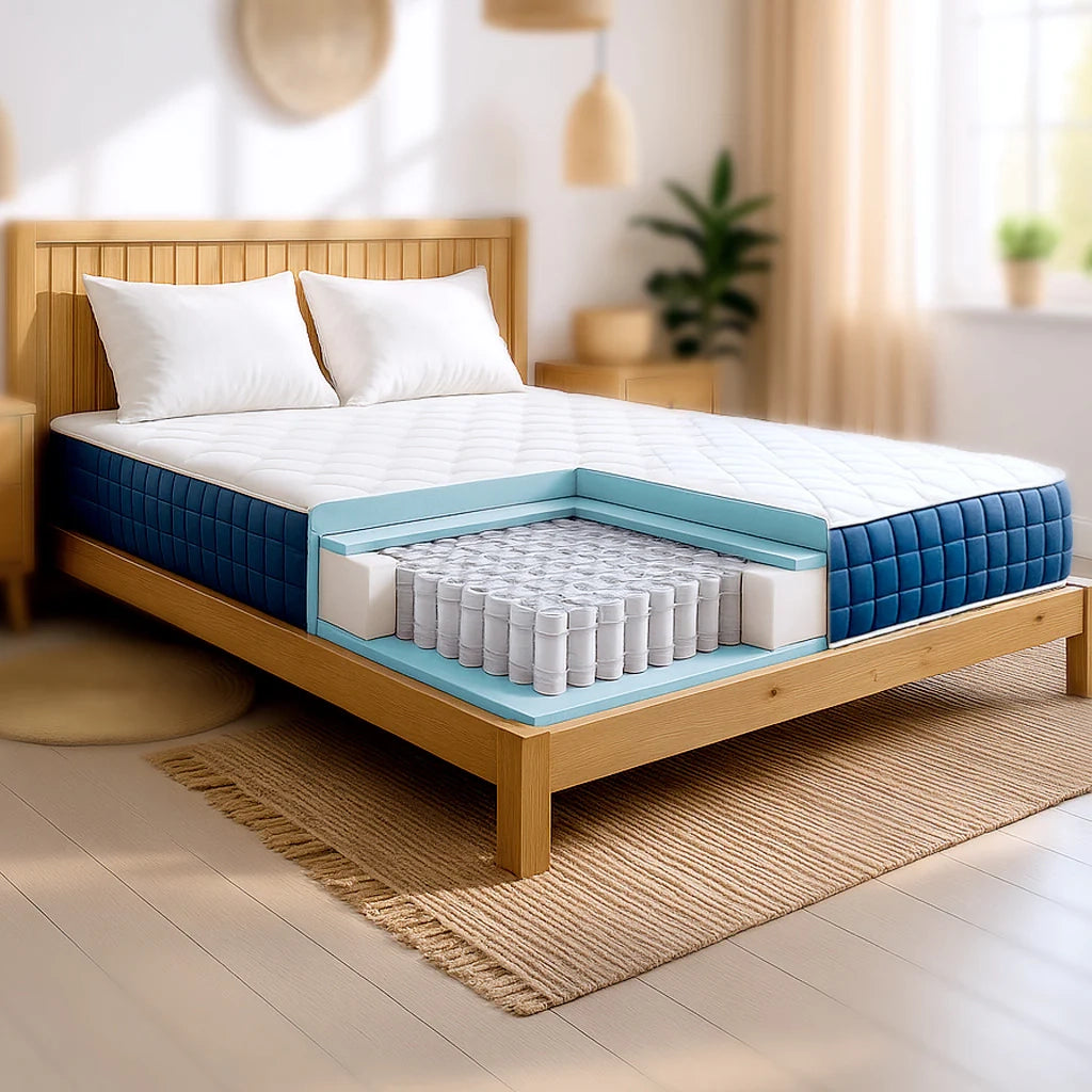 Materasso 90x200 Alto 30cm con Molle e Memory Foam | Anallergico e traspirante | Dispositivo Medico Classe 1