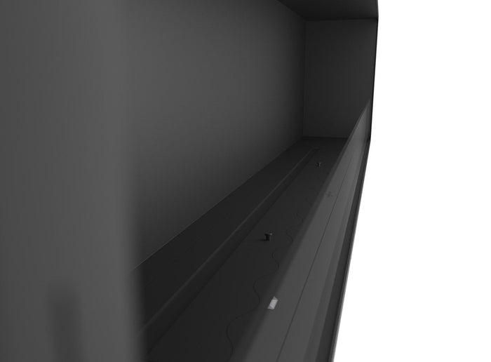 Camino a Bioetanolo da Incasso 204,4x59,4x30 cm Inside 2000 Slim Nero con Vetro