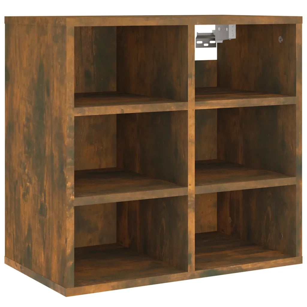 Scarpiera-Scaffale per scarpe Rovere Fumo 52,5x30x50 cm