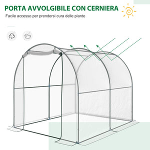 Serra da Giardino per Piante a Tunnel in PVC 250x200x200 cm