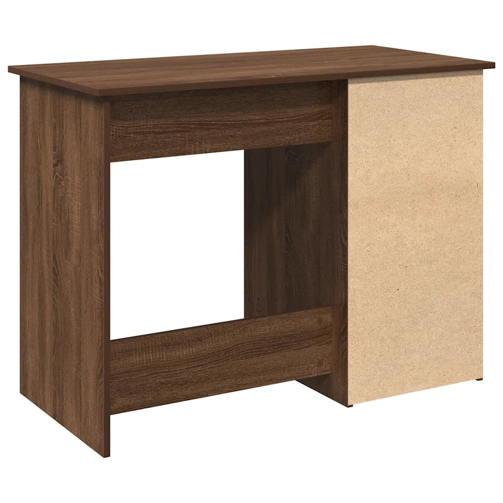 Scrivania Rovere Marrone 102x50x75 cm in Legno Multistrato 860469