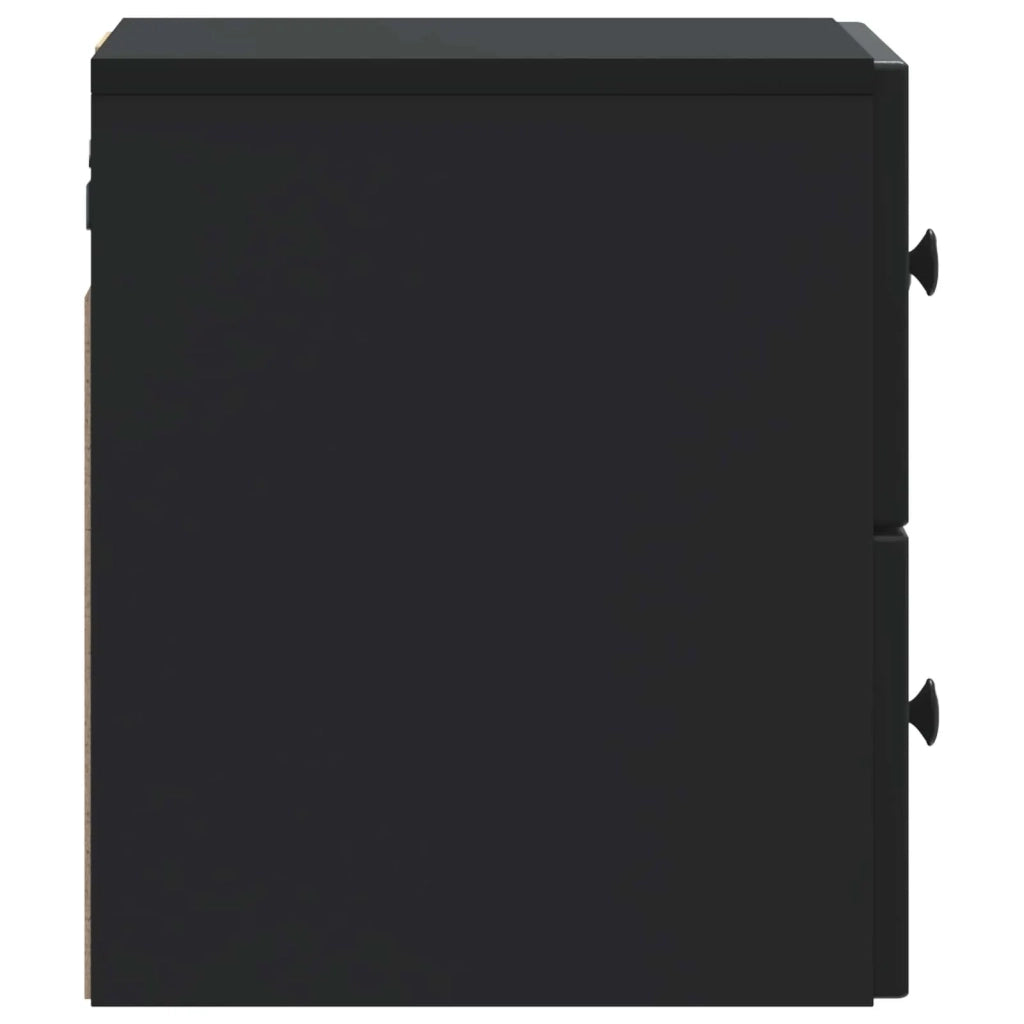 Mobiletto da notte a muro con cassetto Nero 33 x 34,5 x 40 cm 897957
