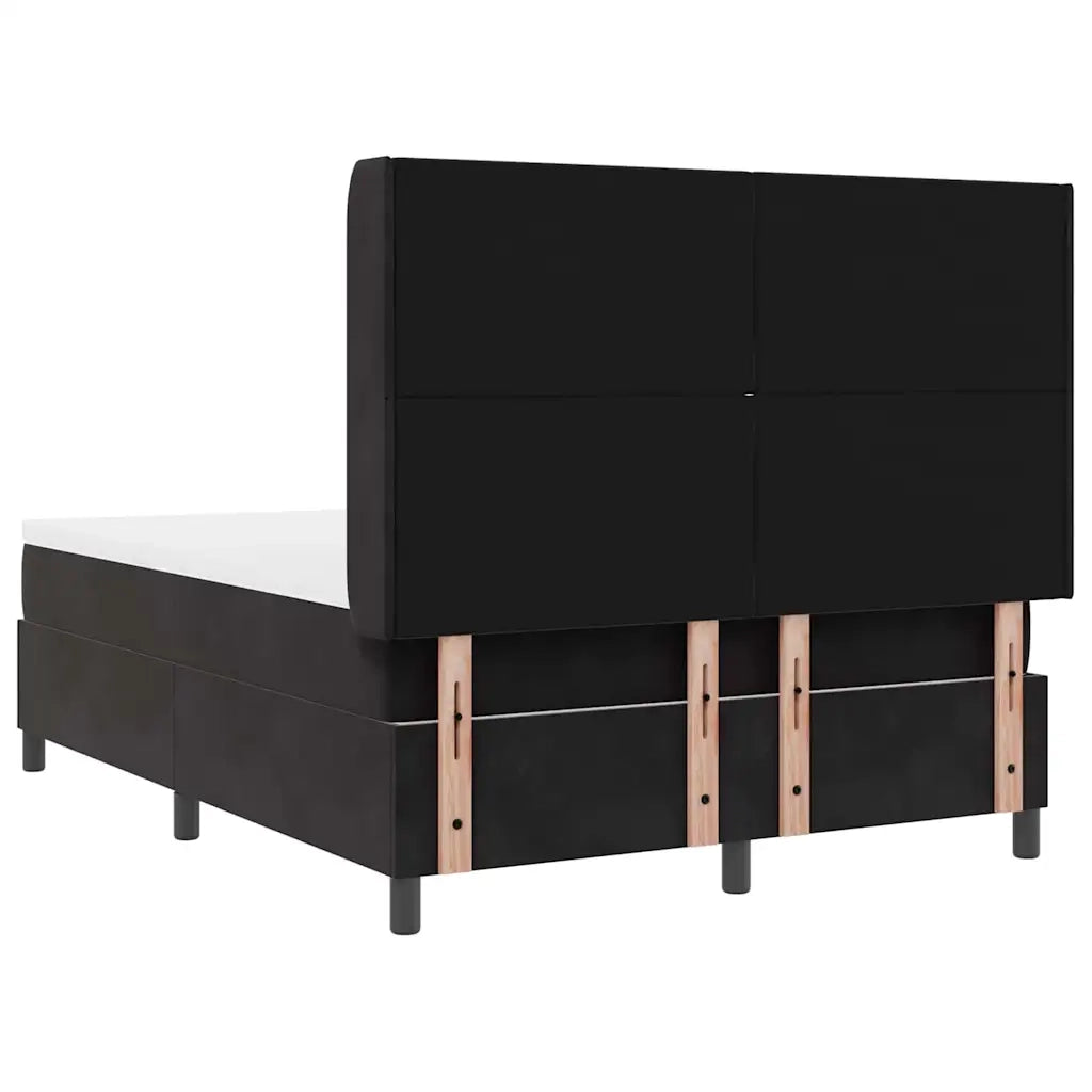 Letto a molle con strisce LED Nero 140 x 200 cm Velluto 3343924