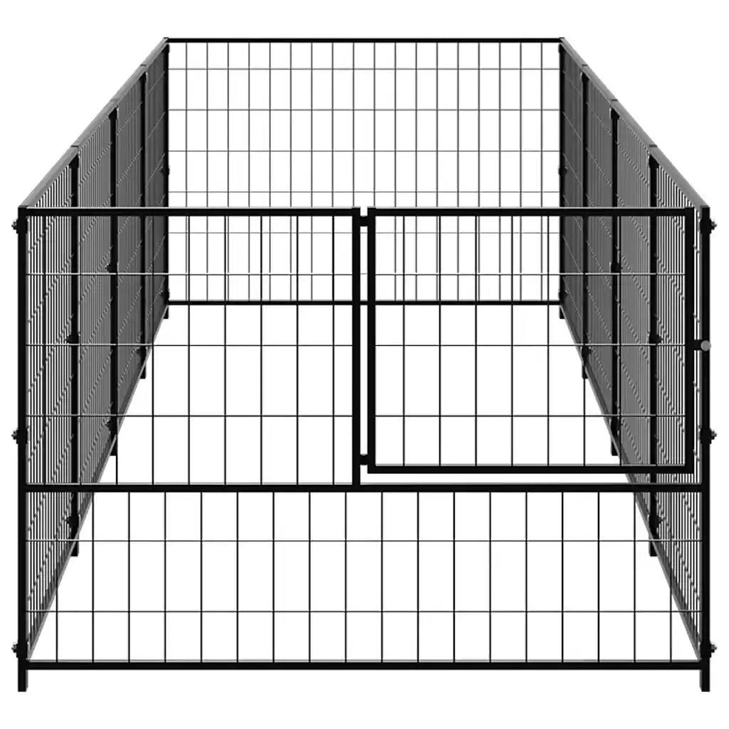 Gabbia per Cani Nera 4 mÂ² in Acciaiocod mxl 96896