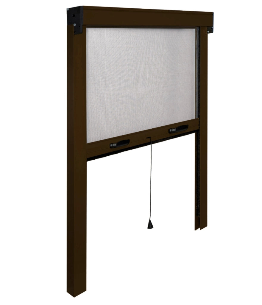 ZANZARIERA AVVOLGIBILE VERTICALE 140x160 cm - Marrone