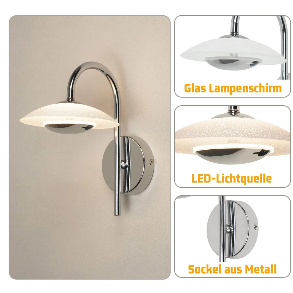 ZMH Applique a LED design moderno illuminazione per interni illuminazione per corridoi vetro 3000K per scale di hotel